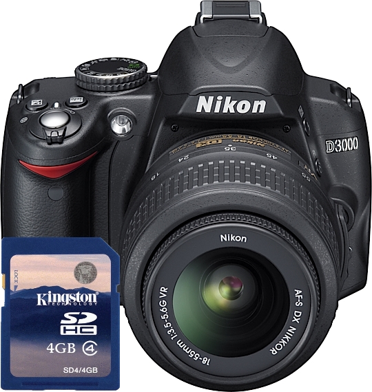 Foto tehnika / Digitālās spoguļkameras / Nikon D3000 18-55mm VR Kit